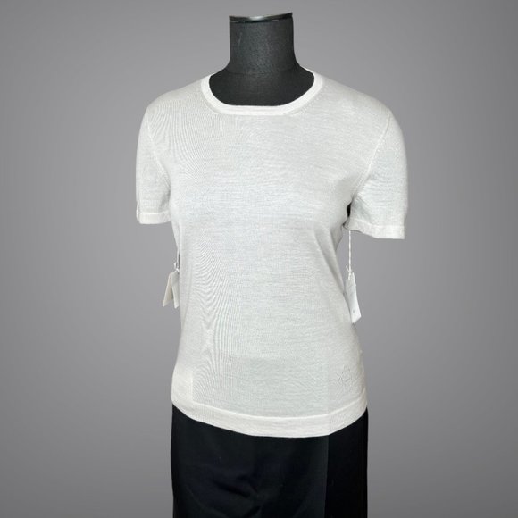 Hermes Finest Second Skin Cashmere Cloud Gray Womens Pullover Sweater EU Size 40 - Picture 1 of 14